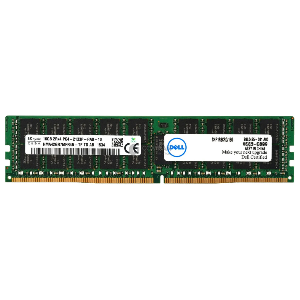 SNP1R8CRC-16G DELL DDR4 16GB 2RX4 PC4-17000 2133MHZ RDIMM CL15